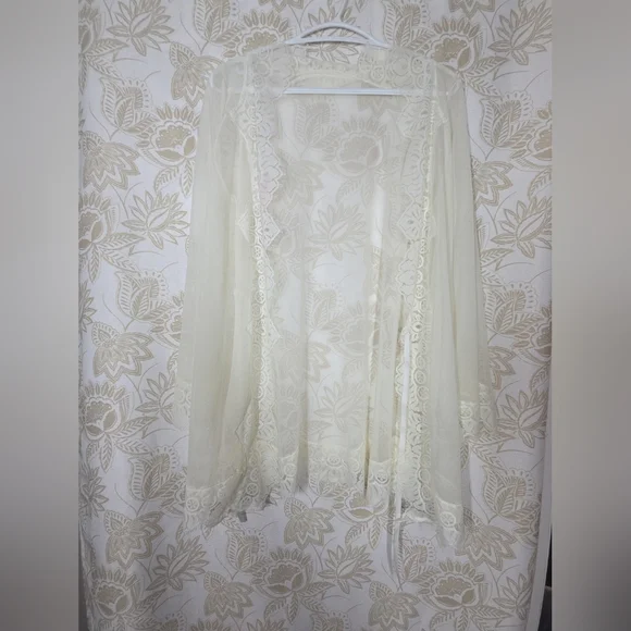 Fredericks of Hollywood Set of 2 Open Front Robe Lingerie Sheer Lace Coverup S/M - Picture 10 of 15